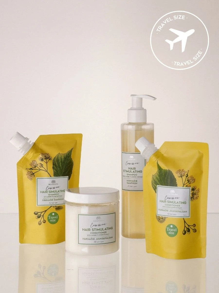 Linden flower shampoo travel size 100ml for hair strengthening